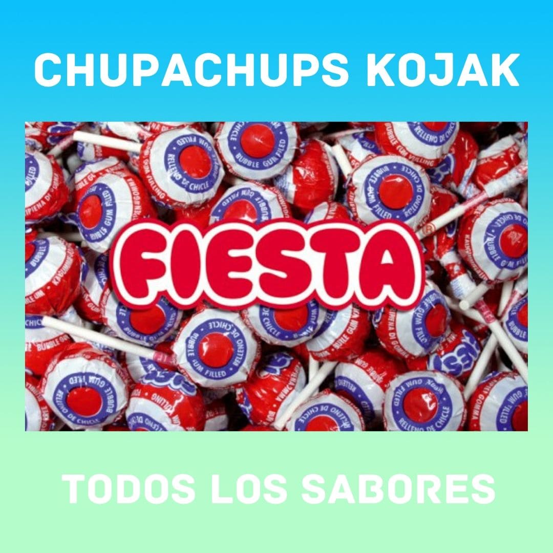 Chupachups Kojak Cereza - Caramelo con Chicle Fiesta