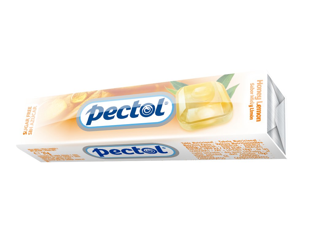 Pectol Sabor Miel - Limón - CARAMELOS SIN AZÚCAR, SIN GLUTEN y VEGANOS | Contiene 20 Unidades