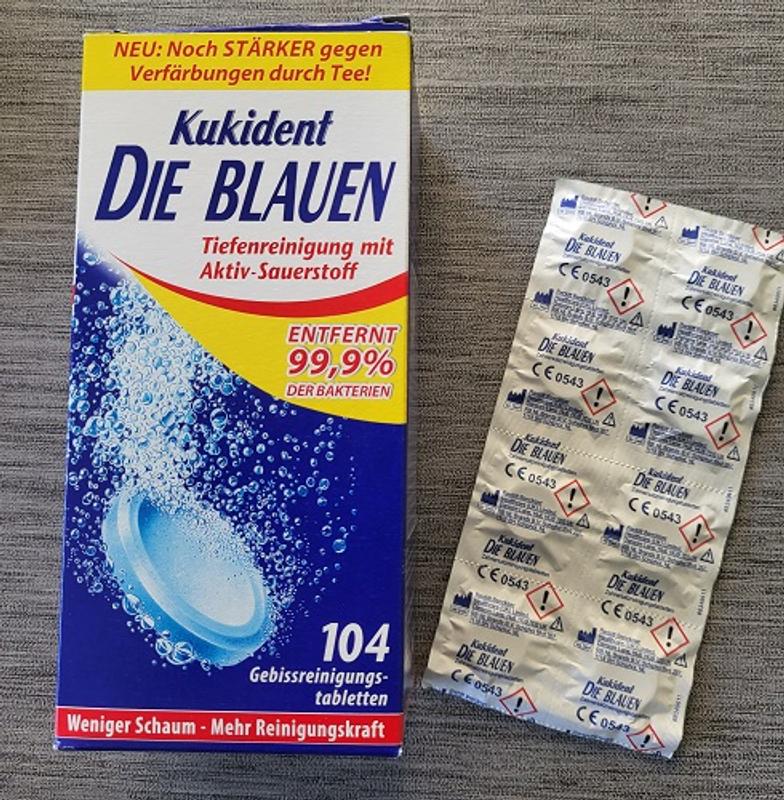 Kukident Azul Die Blauen - 104 Pastillas limpiadoras bucales (1 Unidad)