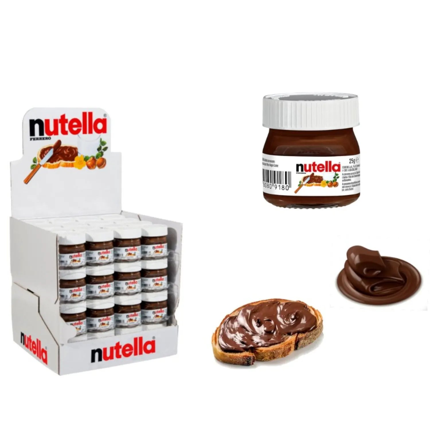 "Nutella Mini Tarro 25g Especial Candy Bar | Crema de Avellana y Cacao Original | Ideal para Comuniones, Bodas, Cumpleaños y Regalos Personalizados -"