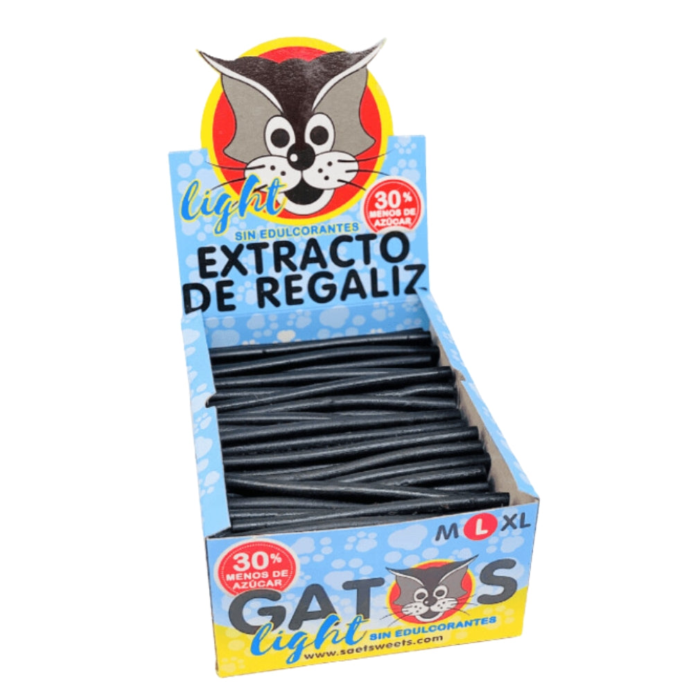 Regaliz Gato LIGHT -30% Azúcar "L" (200Uds)