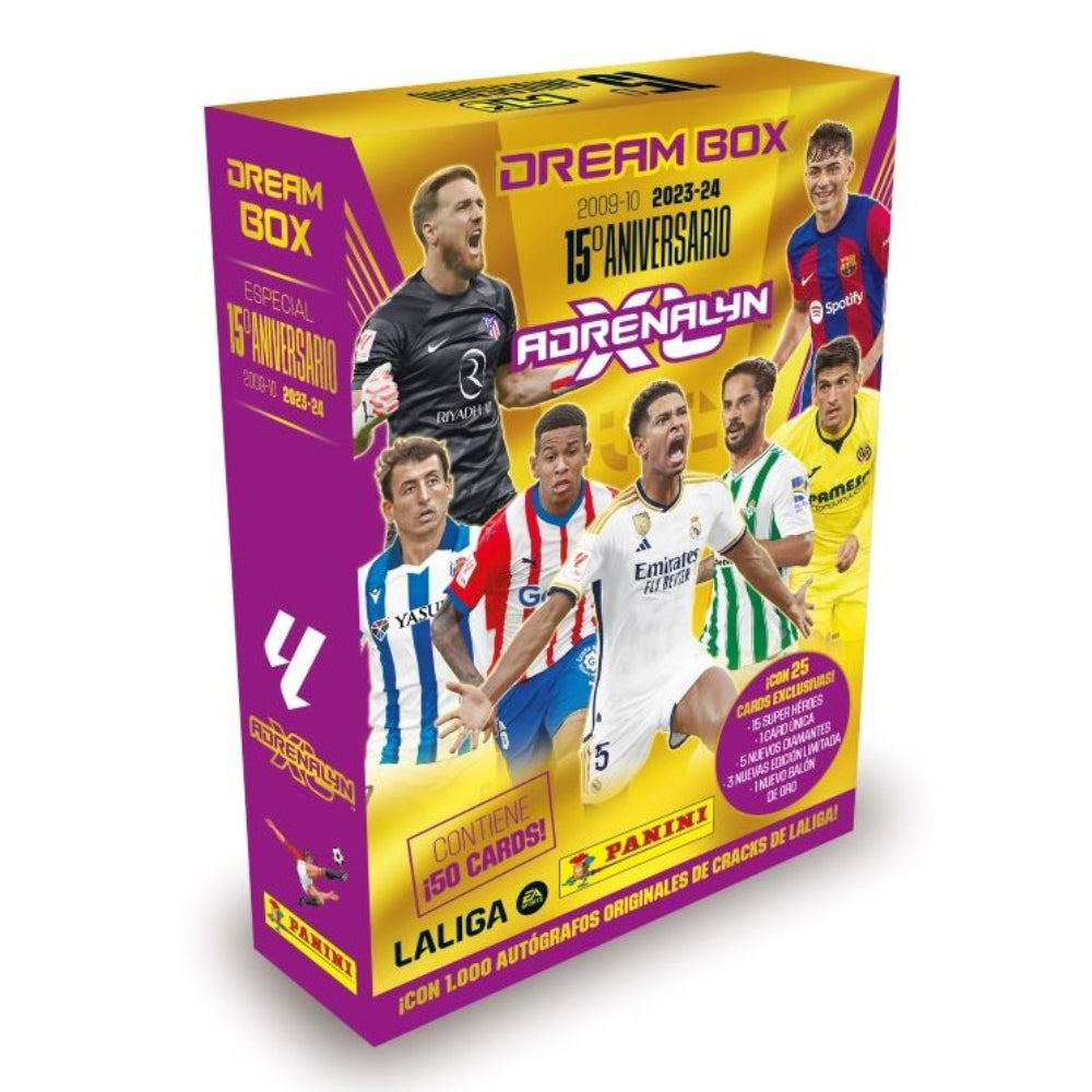 Dream Box Adrenalyn 2023 /2024 | Edición Exclusiva 15 Aniversario | Contiene 50 Cartas