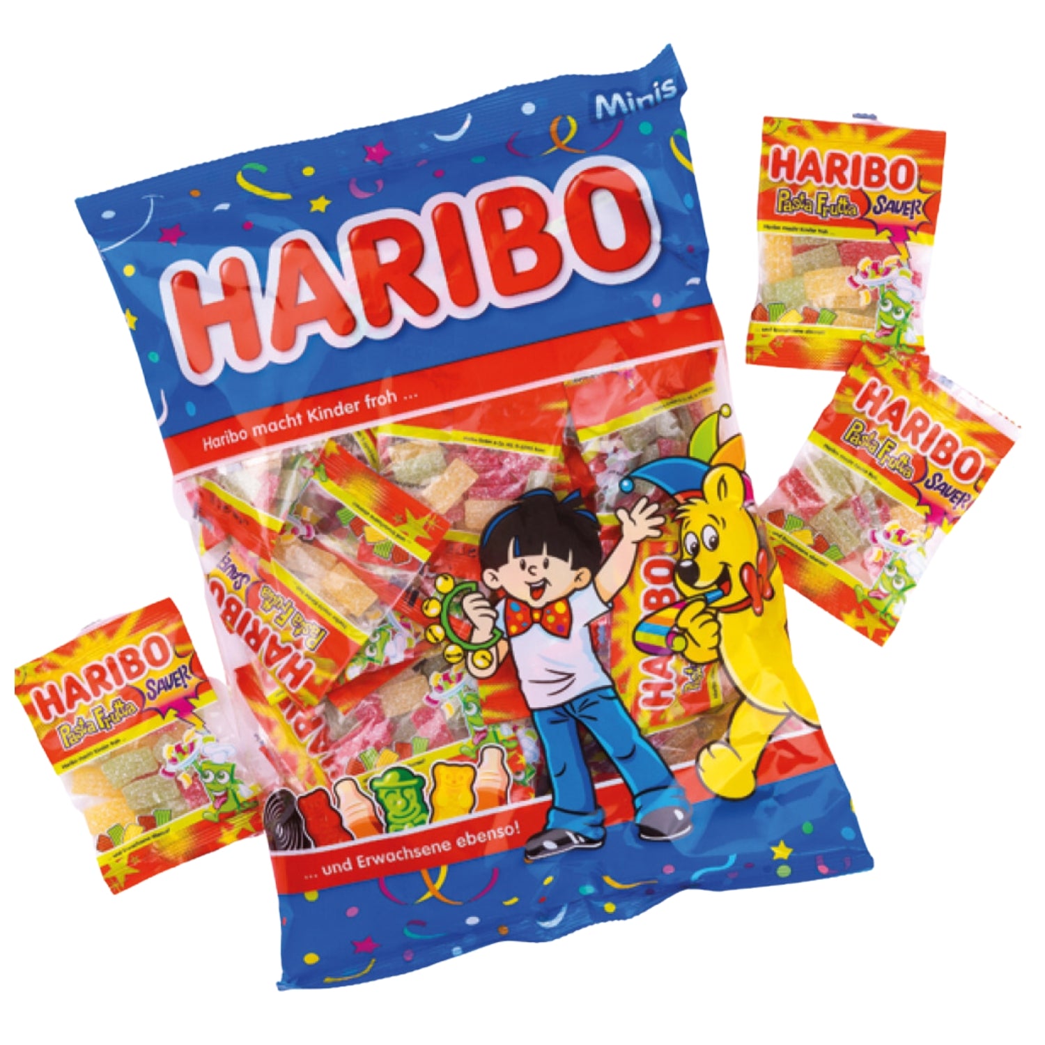 Haribo Pasta Frutta Mini Bolsas 18g - Contiene 810 bolsas