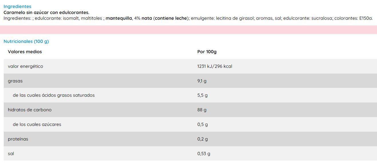 LaCreme Toffee Sin Azúcar (900g)