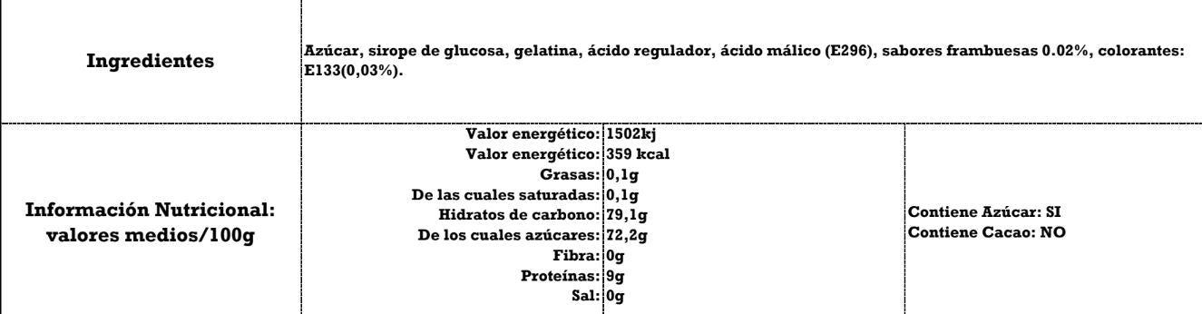 Llaves Ácidas Azul Pintalenguas 290 Unidades - Tarro Expositor 1570g