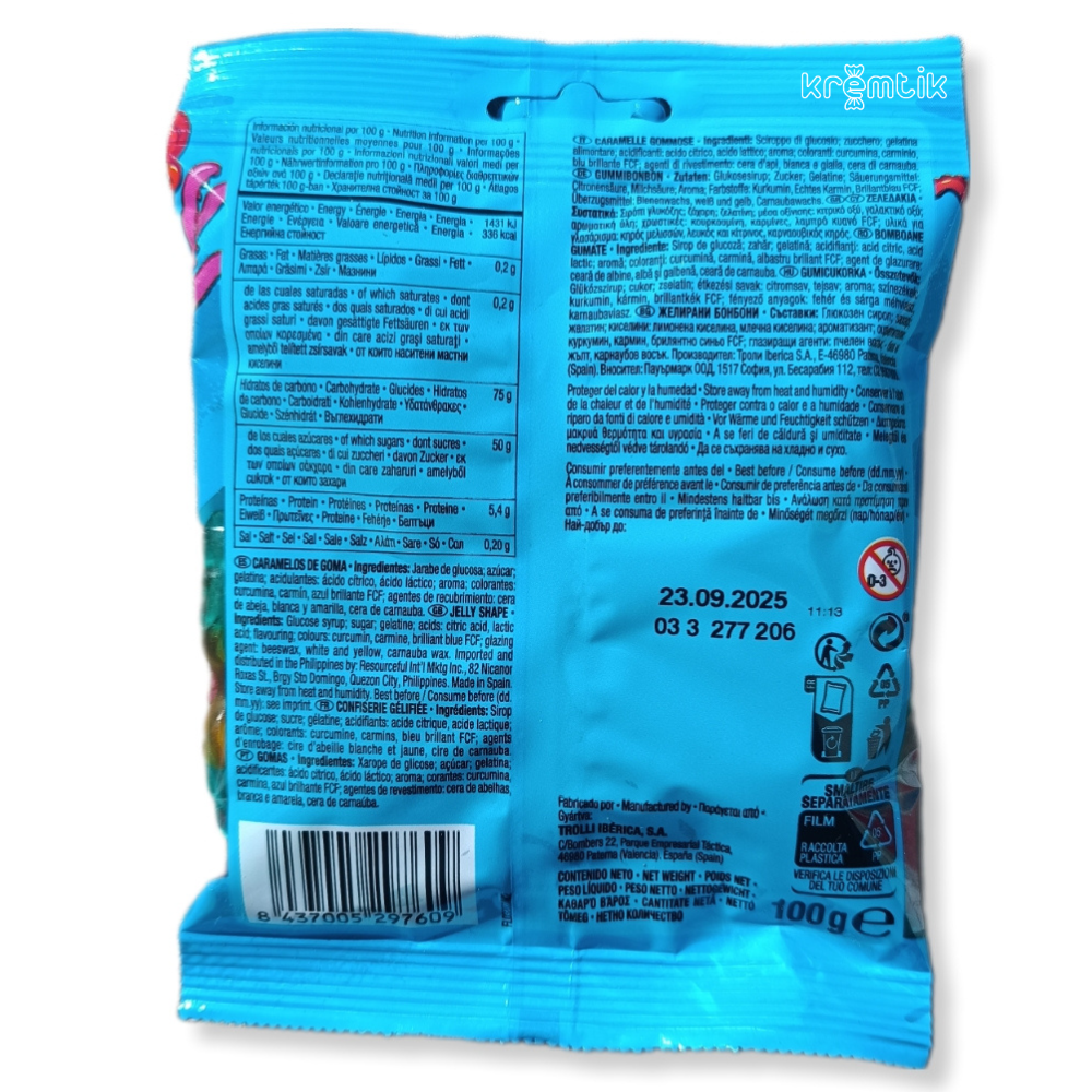 Pulpo Brillo Trolli | 12 Bolsas De 100g