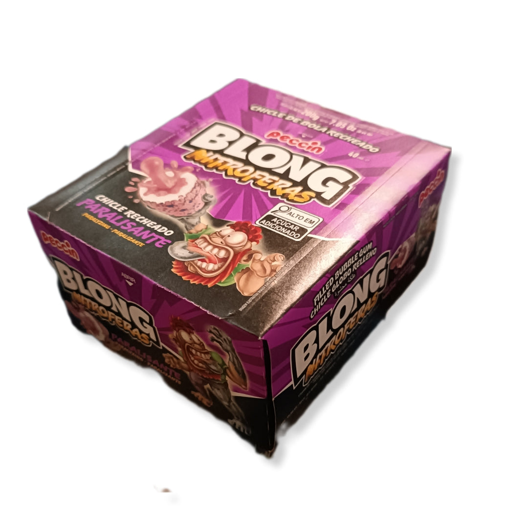 Blong Nitroferas Chicle Relleno Sabor Fresa Contiene 40u