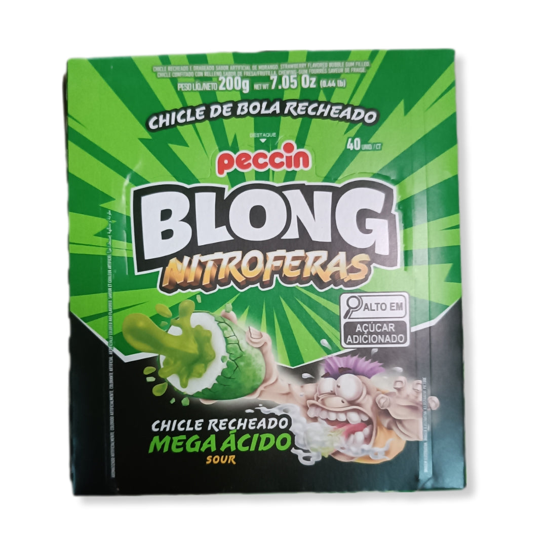 Blong Chicle Relleno Sabor Mega Acido | Contiene 40 Unidades