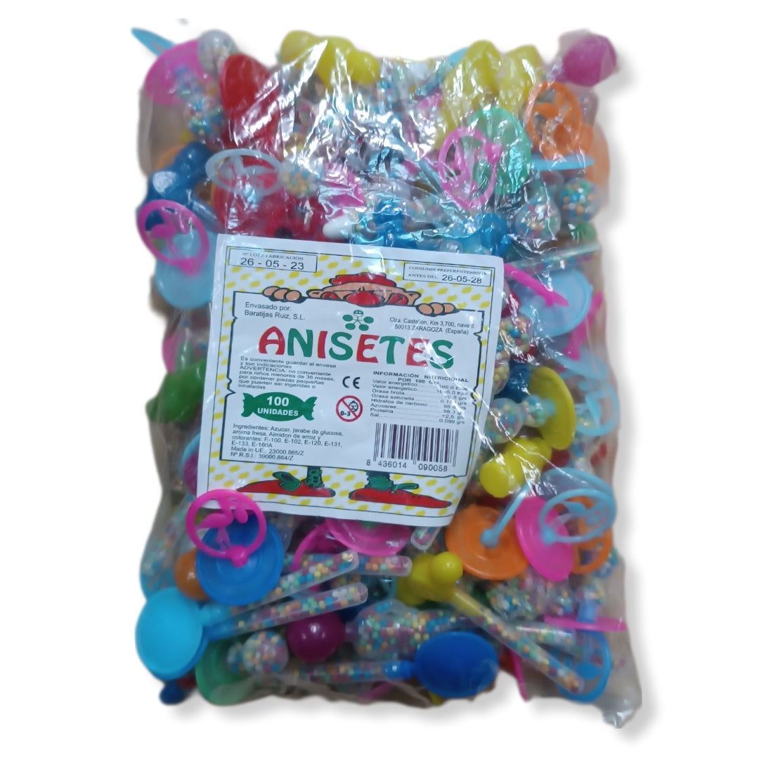 Anisetes Figuras Surtidas | Bolsa 100 Unidades - Ideal para Conos de Chuches