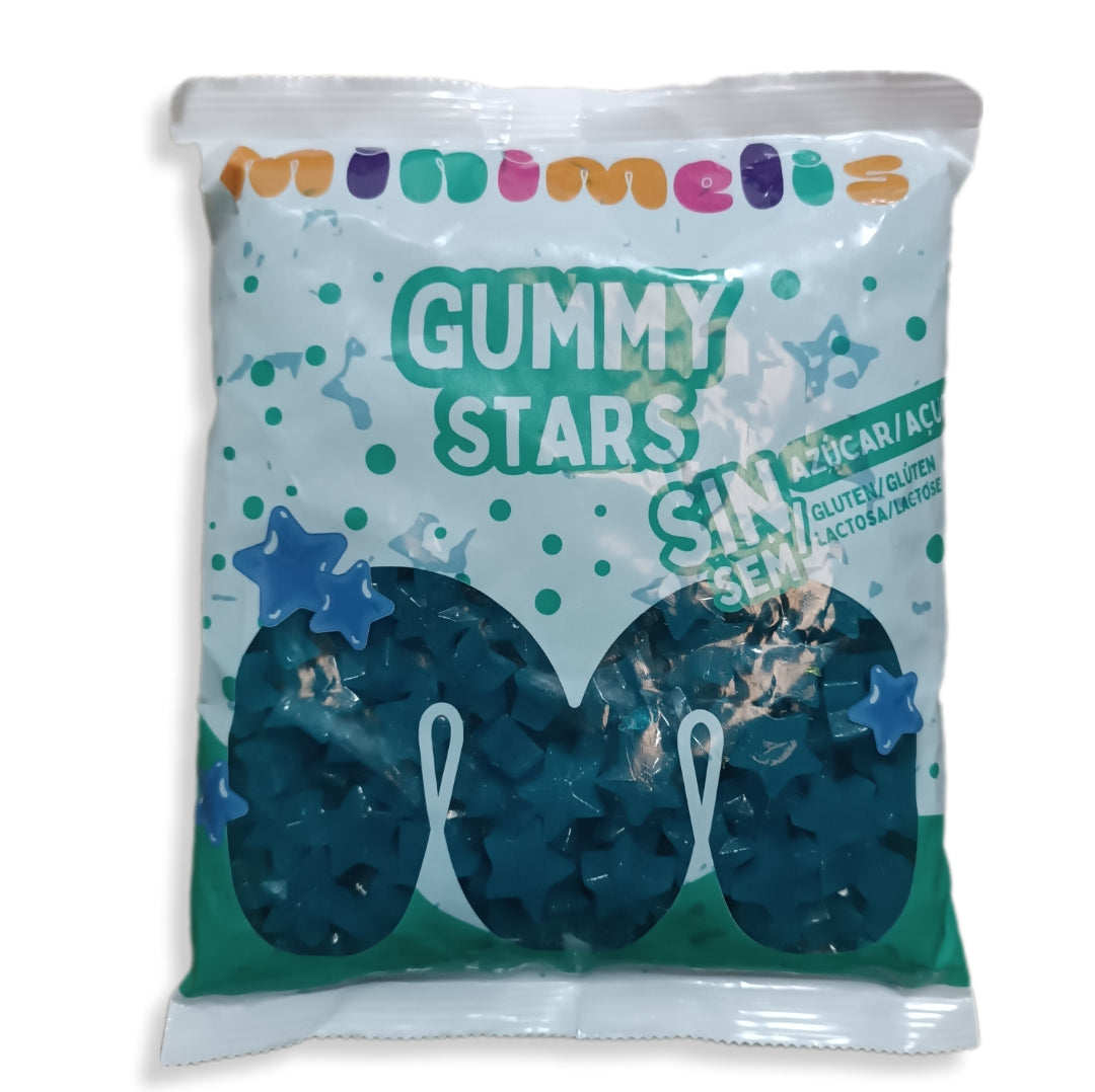 Estrellas Frutas Del Bosque Azules Brillo Minimelis Sin Azúcar, Sin Gluten, Sin Lactosa|Formato Bolsa 1kg