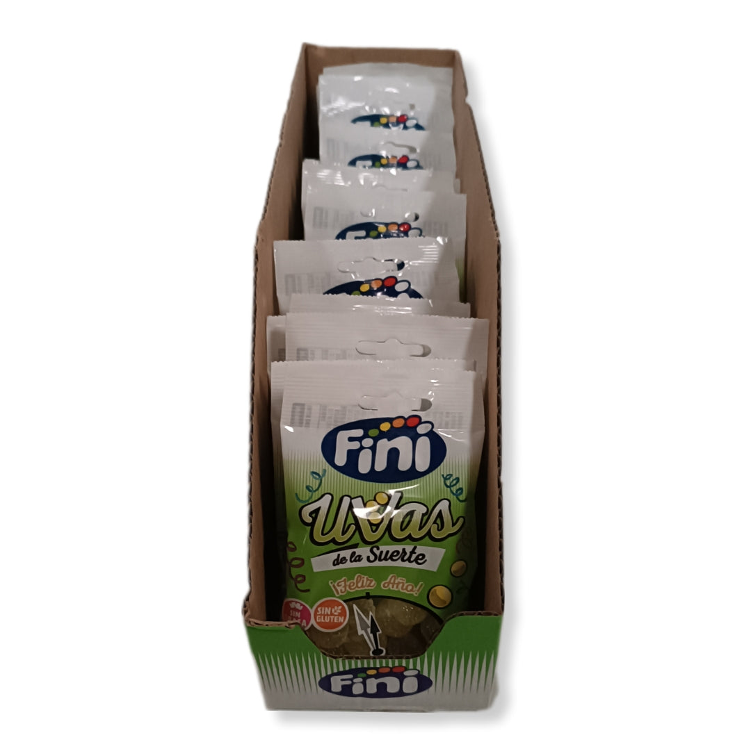 Gominolas Uvas De La Suerte Sabor Melón Fini | Formato Caja Expositora Con 22 Bolsas 30g U