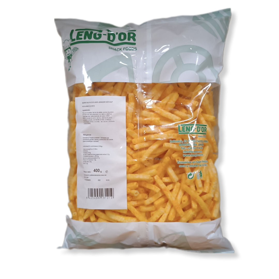 Barritas de Patatas Lengdor Ketchup | Formato Bolsa 400g