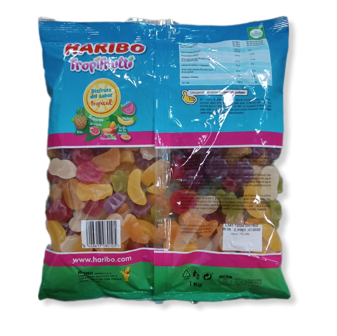 Tropifrutti Gominolas con forma de Frutas Haribo - Formato Bolsa 1KG