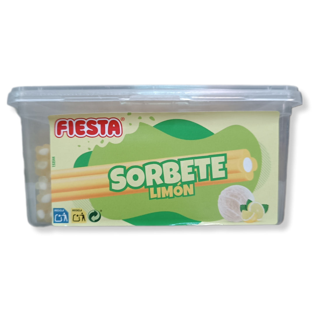 Regaliz Sabor Sorbete De Limón Fiesta 1380g | Contiene 60 Unidades