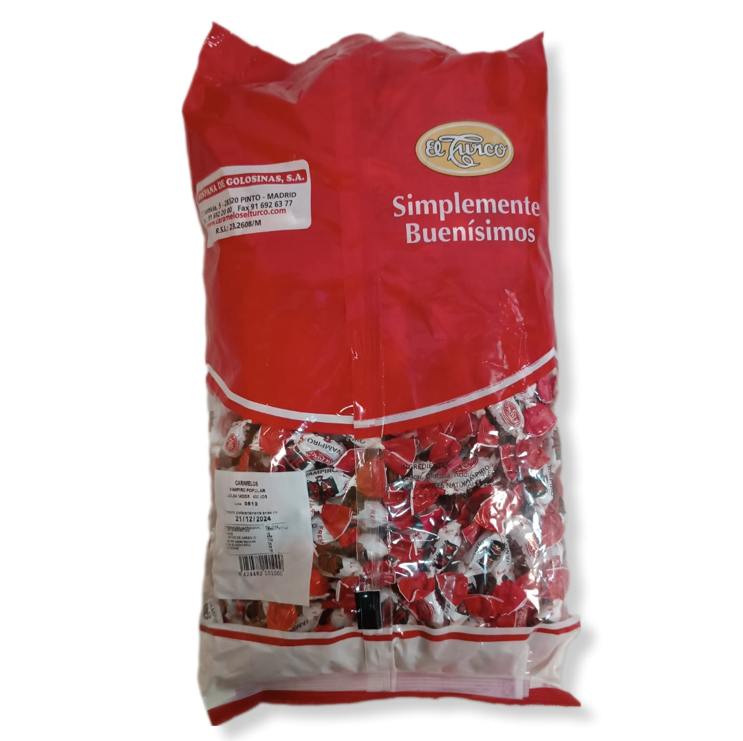 Caramelos Drácula El Turco | Formato Bolsa 1400gr | Contiene 400Unidades Aprox