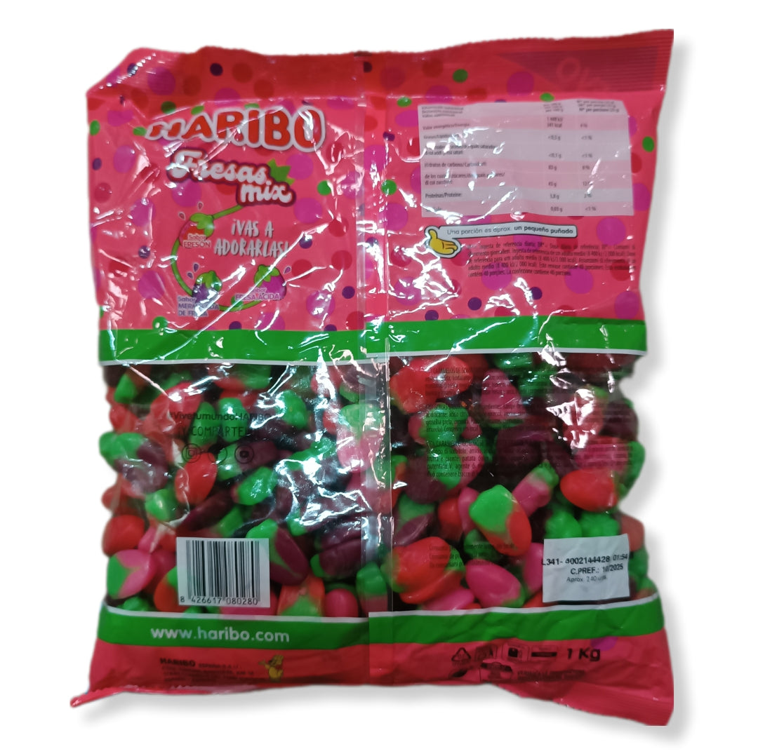 Fresas Mix Haribo | Formato Bolsa 1KG