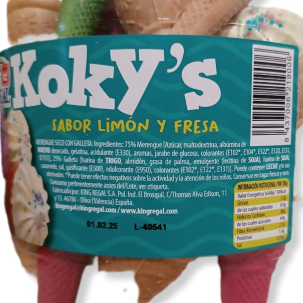 Koky's Helados Sabor Limón Y Fresa King Regal | Formato Tarro 40 Unidades