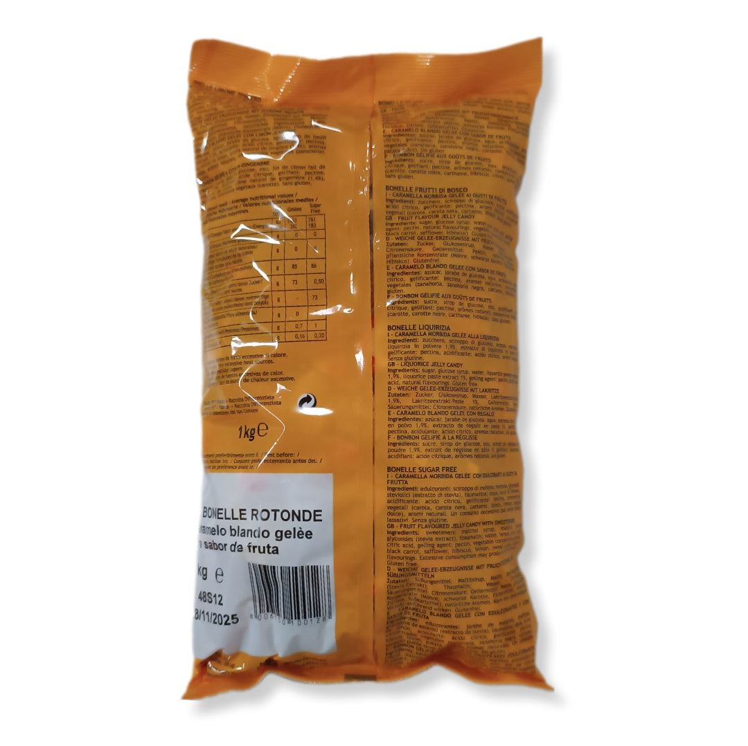 Bonelle Caramelos Blandos Veganos | Sabores Frutales Surtidos - Bolsa 1KG