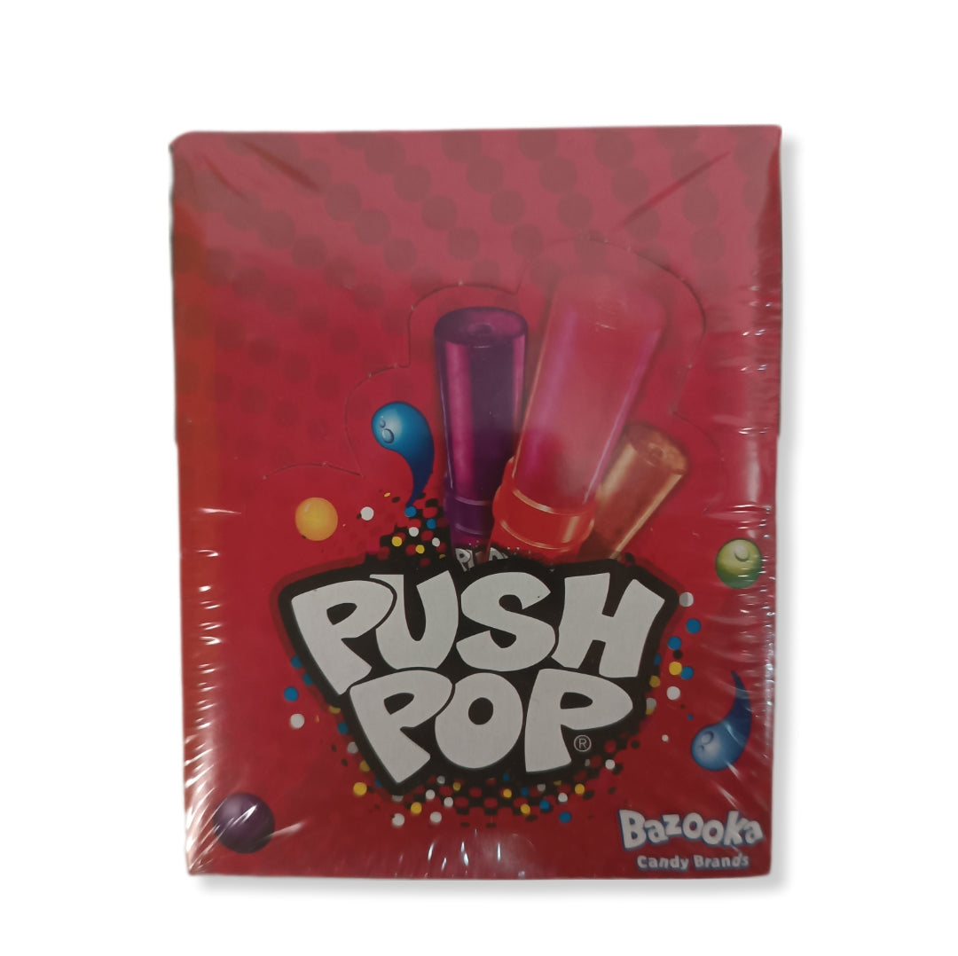 Caramelo Push Pop | Formato Caja 20 Unidades (Cola, BlackCurrant, Fresa)