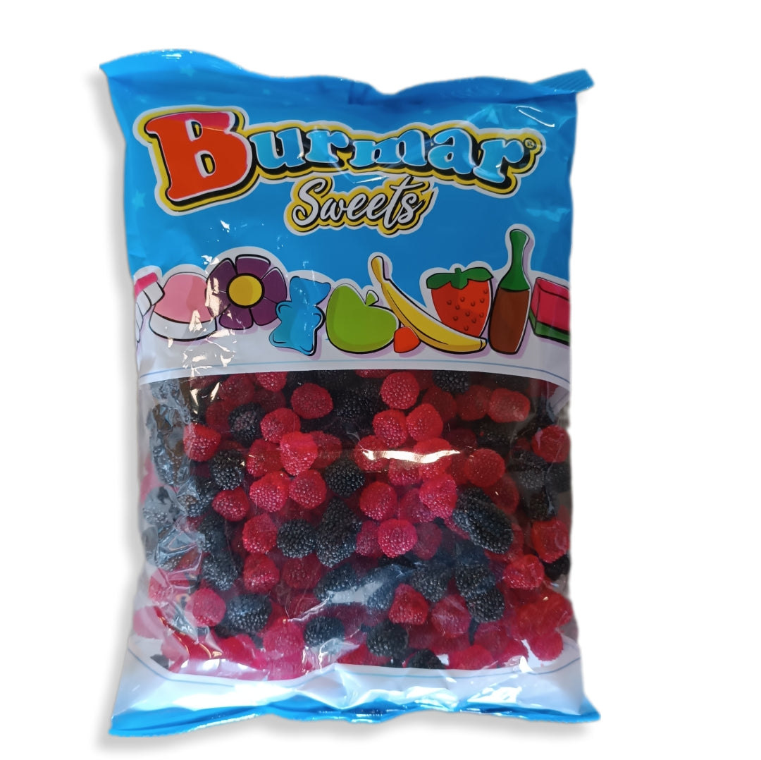 Burmar Mini Moritas Rojas Negras - Confetti Fino (Bolsa 1KG)