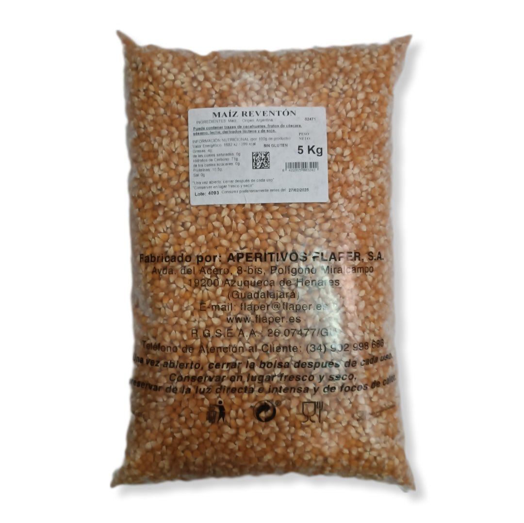 Palomitas de Maíz Reventón 5KG | Formato Mayorista - Especial Hostelería, Fiestas y Eventos - Palomitas Caseras