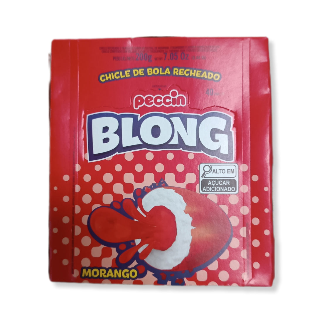 Blong Chicle Relleno Sabor Fresa Contiene 40 Unidades