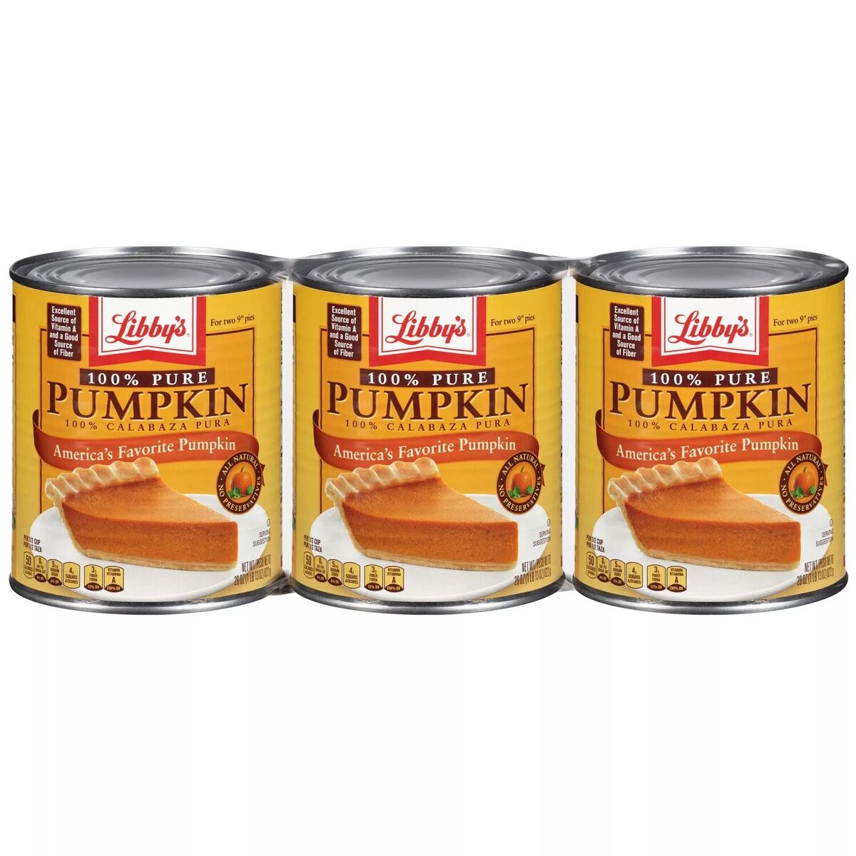 Puré de Calabaza Libby's | Pack de 3 x 822gr