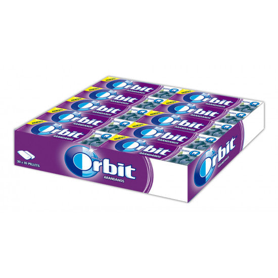 Chicles Orbit Arándano (30 Paquetes con 10 Uds) - Kremtik