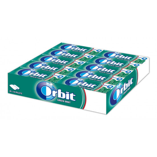 Chicles Orbit Menta Fuerte (30 Paquetes con 10 Uds) - Kremtik